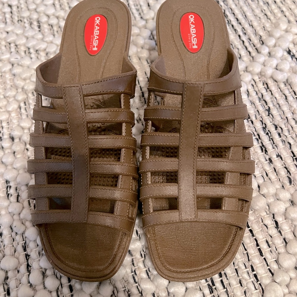 Sandals for beach, water, shower, summer wear. Made in USA